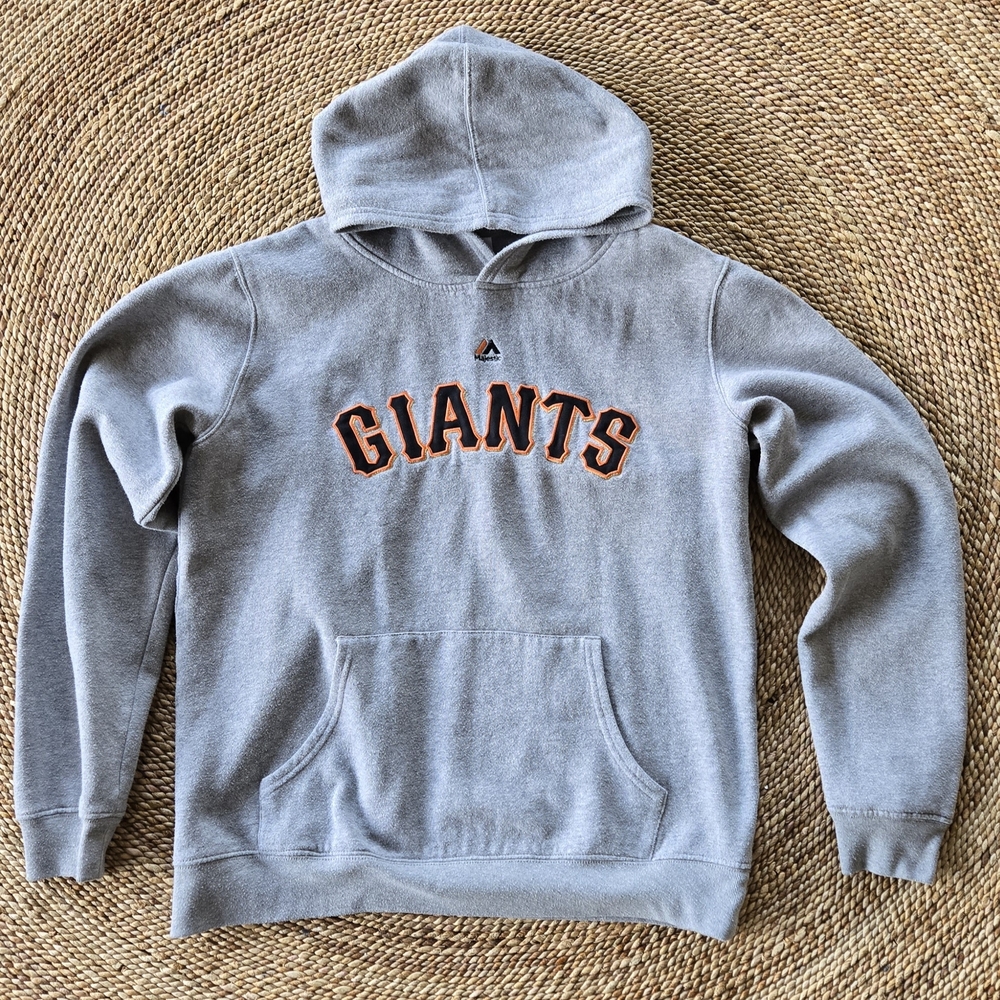 Majestic Gray Hoodie with Black and Orange Accents